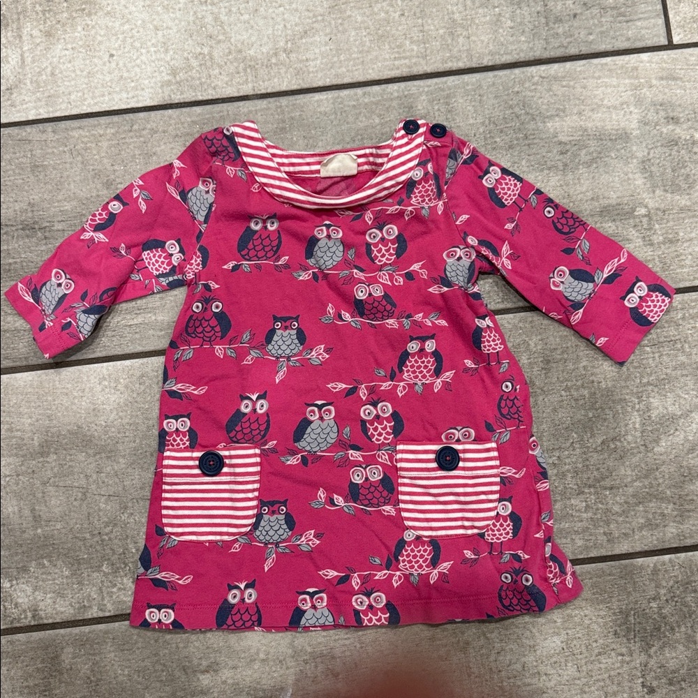 Boden Pink and White Striped Toddler Top